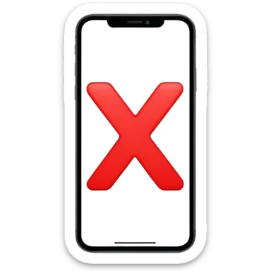 Un movil pero con una x por encima como que lo tache sticker