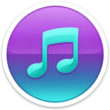 Purple and Cian Symbol Spotify app sticker