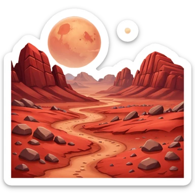 Mars only  sticker