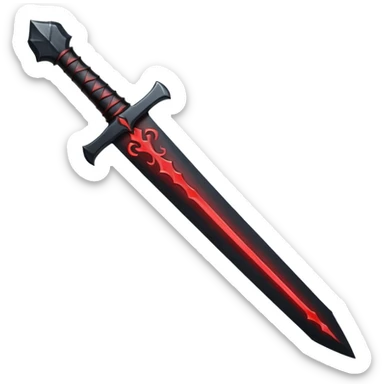 iOS emoji, dark fantasy dagger, obsidian blade, runes, blood drop, clean render, minimalismiOS emoji, dark fantasy dagger, obsidian blade, runes, blood drop, clean render, minimalism sticker
