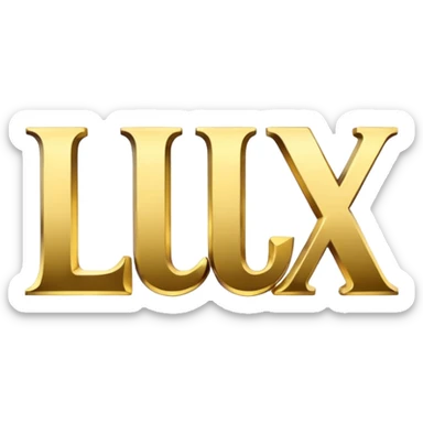 emoji of text "LUX" in times new roman font  sticker