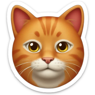 red cat in the hood sticker