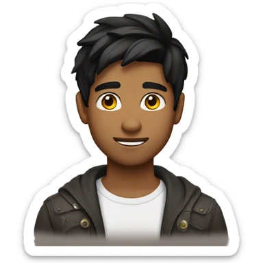 Indian 21 year old guy, fair complexion, black hair sticker