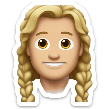 Barney Stinson, who has white skin, and dark blond hair that sticks out at the front, wears a red-black robe. sticker