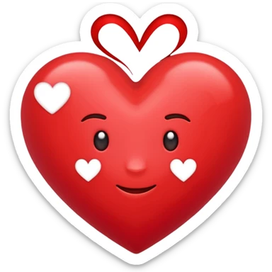 creame un emoji de un corazon rojo CON LA LETRA F EN EL CENTRO DE COLOR LILA sticker