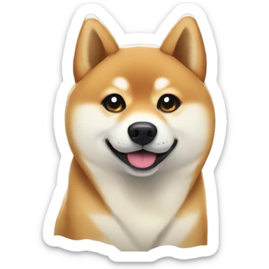 Shiba inu in the snow sticker