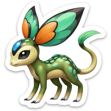 Meloetta-Gabite-Keldeon-Pokémon-Fakémon-fusion-hybrid-creature sticker