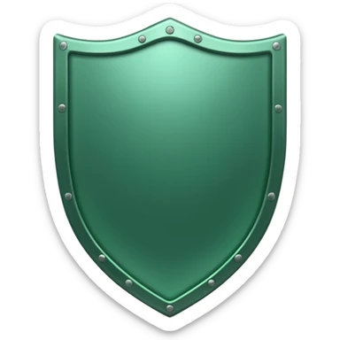 green frosted shield sticker
