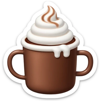 hot chocolate with marshmallow sticker