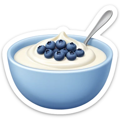 bowl of yogurt sticker
