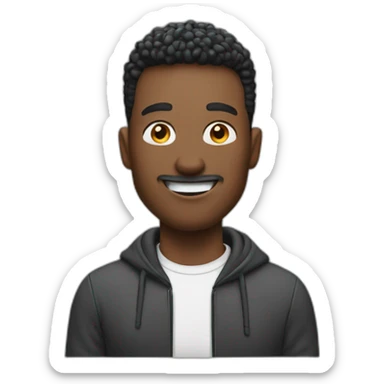 man vibing with airpods in sticker