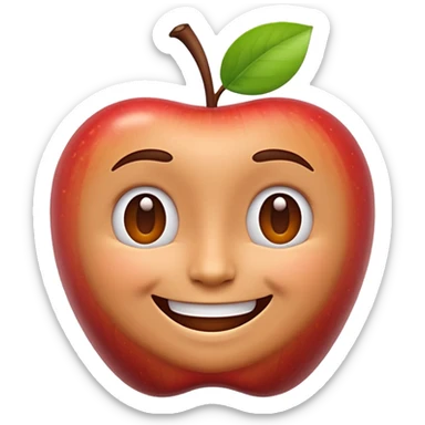 3D Apple style emoji of a person with cartoon-like proportions and cheerful look sticker