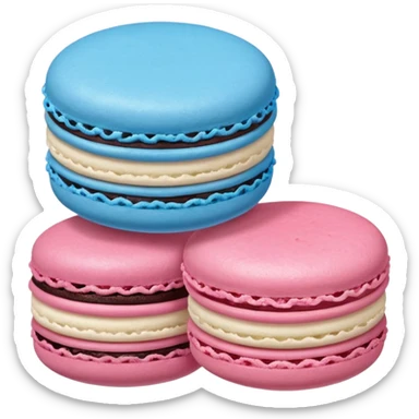 Pink Macaroon & Blue Macaroon  sticker