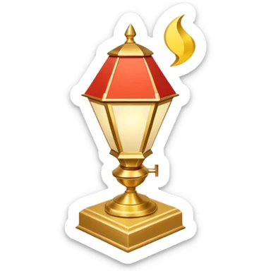 Lanterna flutuante pequena, de papel translúcido, formato retangular/cilíndrico alongado, aberta em cima e embaixo, com luz dourada suave interna, sem alça, sem metal, sem decoração. sticker