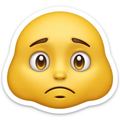 Sighing emoji like a normal emoji but sighing disapointed  sticker