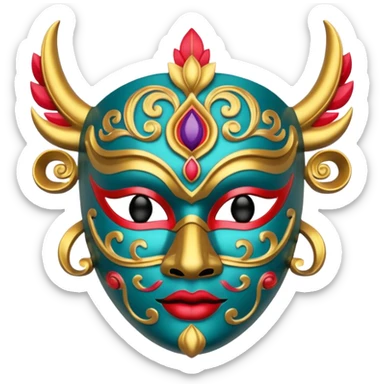 Festival Celebration Mask sticker