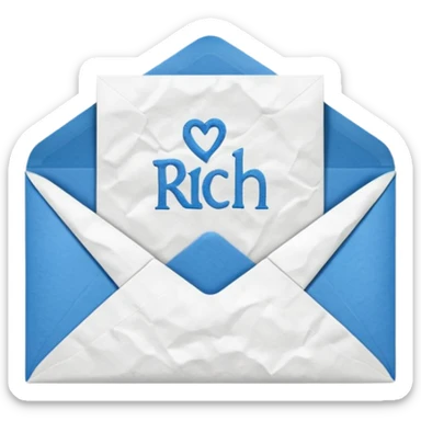 envelope with the word RCH on it sticker