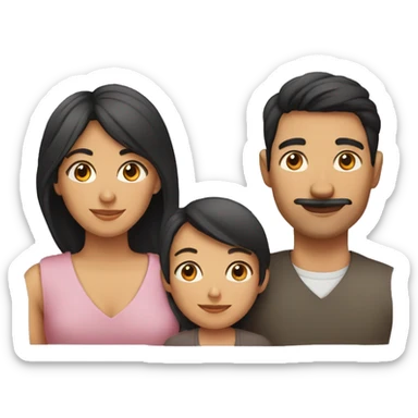 personas, dos mujeres y un hombre sticker