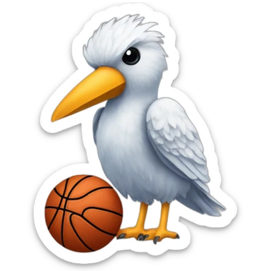 Atlanta birds basketball mascot logo birk bird sticker