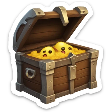 mimic chest with tongue, dungeons and dragons sticker
