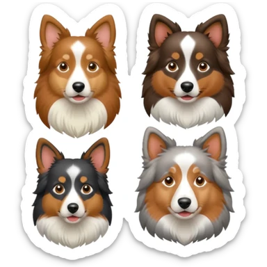 Shetland sheepdog and Australian shepherd sticker