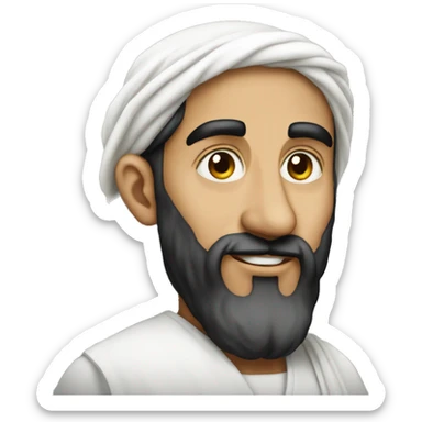 A shia Muslim shows a like sticker