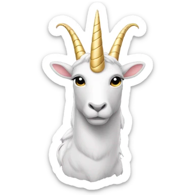 capricorn with unicorn horn sticker