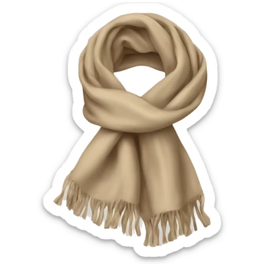 Scarf in beige sticker