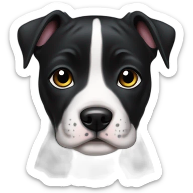 baby black staffie dog sticker
