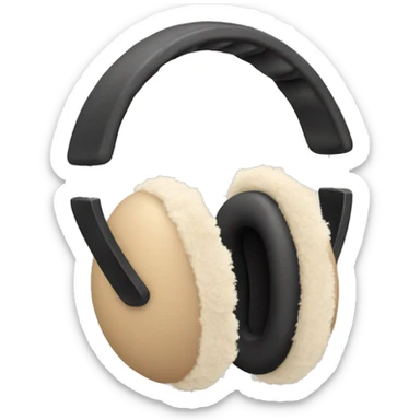 beige earmuffs sticker
