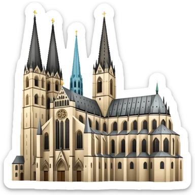 Kölner Dom iconic cathedral in Cologne Germany no frame no border sticker