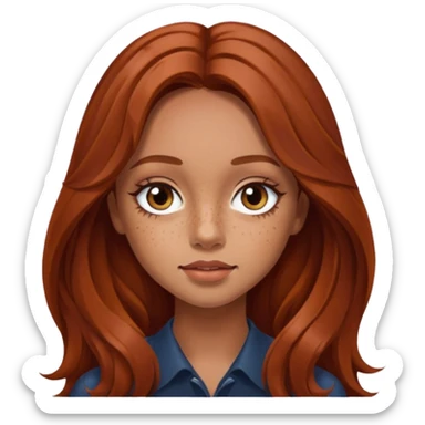 Jade Thirlwall with long reddish brown hair sticker