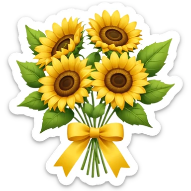 Flower Bouquets, Sunflower
 sticker