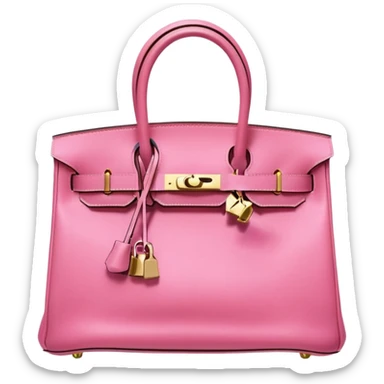 hermes birkin bubblegum pink bag gold hardware sticker