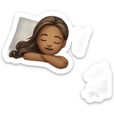 nice girl sleep near beach sticker