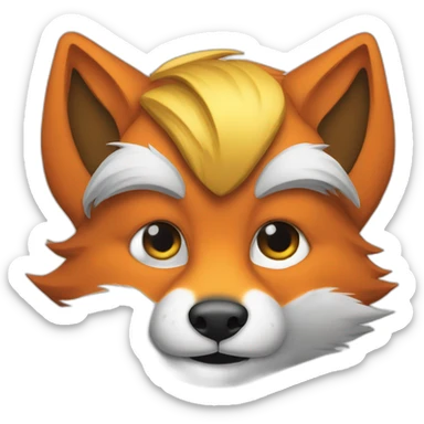 Trump as a sly fox sticker