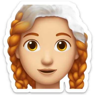 Fille rousse avec des tache de rousseurs sticker