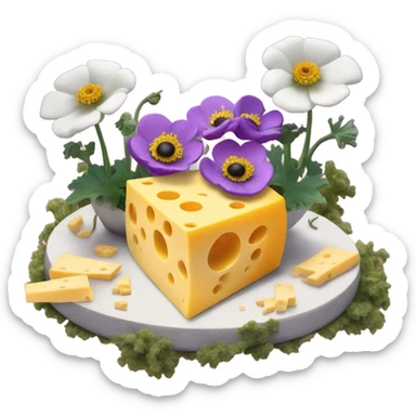 Anemones and blocks of cheese all bumping MP3’s  sticker