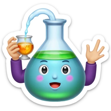 mystic lab character tasting potion from fingertip sticker