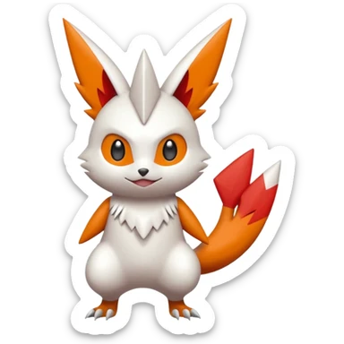 Victini-Pichu-Zangoose-Fakémon-hybrid-creature (full body)  sticker