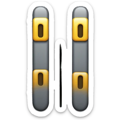 pause button the left vertical line color is #274690 and the right vertical line is #3498db sticker