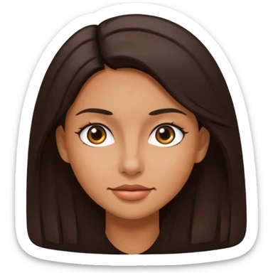  mujer de piel trigueña y pelo oscuro  sticker