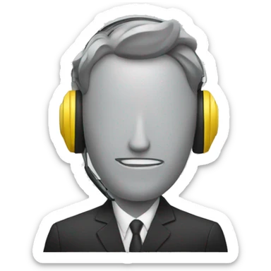 ejecutivo escuchando musica sticker