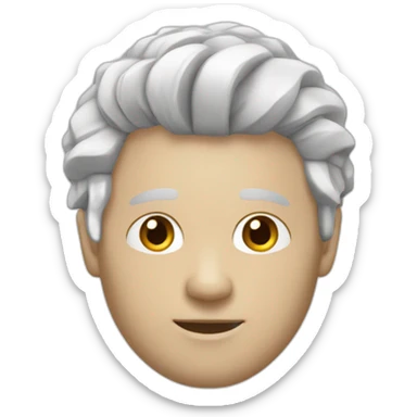 Homme blanc mal rasé cheveux courts sticker