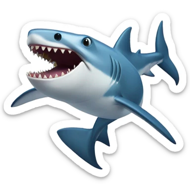 Shark tiger beach sticker