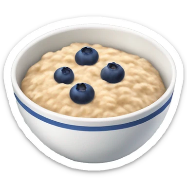 Bowl of oatmeal with blueberries  sticker