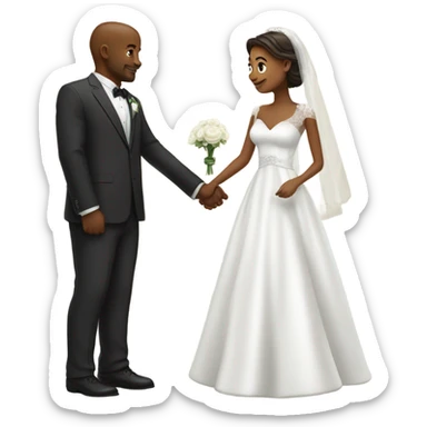 Couple getting married  sticker