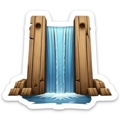 old wood dam sticker