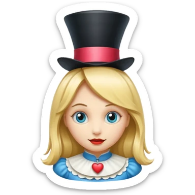 Alice in wonderland off with her head sticker