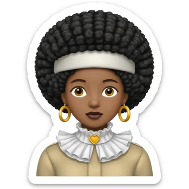 Zwarte Piet , de knecht van Sinterklaas. Met zijn kraag, Afro haar en een muts op zijn/ haar goofd sticker